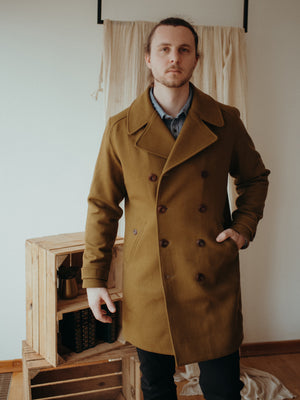 K5506 AJAX Mens heavy wool coat