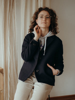 Q8101 SOFIA Womens heavy wool jacket